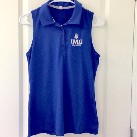 Blue Sleeveless Under Armour Golf Shirt 
